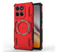 ILING Magnétique Coque pour Motorola Edge 70 5G, Compatible avec MagSafe, Très Mince Militaire Armure Antichoc Rigide PC Housse Doux Silicone TPU Bumper Étui (Rouge)
