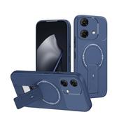 ILING Magnétique Coque pour Motorola Moto G84 5G avec Protection de Caméra & Support Invisible, Étui Soyeuse et Douce au Toucher, Fine Anti-Traces Antichoc Housse, Bleu