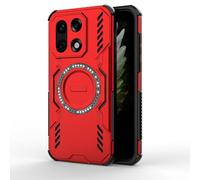 ILING Magnétique Coque pour OnePlus 15, Compatible avec MagSafe, Très Mince Militaire Armure Antichoc Rigide PC Housse Doux Silicone TPU Bumper Étui (Rouge)