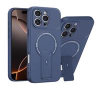 ILING Magnétique Coque pour Oppo A6X 5G/4G avec Protection de Caméra & Support Invisible, Étui Soyeuse et Douce au Toucher, Fine Anti-Traces Antichoc Housse, Bleu
