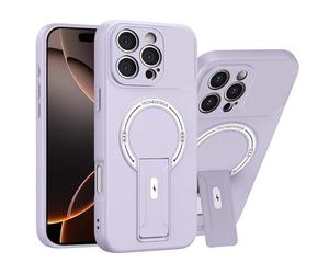 ILING Magnétique Coque pour Oppo A6X 5G/4G avec Protection de Caméra & Support Invisible, Étui Soyeuse et Douce au Toucher, Fine Anti-Traces Antichoc Housse, Violet