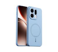 ILING Magnétique Coque pour Oppo Find X9 5G - Aimants Intégrés, Étui en Silicone Liquide Soyeuse et Douce au Toucher, Fine Anti-Traces Antichoc Housse, Bleu Ciel
