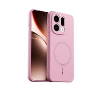 ILING Magnétique Coque pour Oppo Find X9 5G - Aimants Intégrés, Étui en Silicone Liquide Soyeuse et Douce au Toucher, Fine Anti-Traces Antichoc Housse, Rose