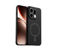 ILING Magnétique Coque pour Oppo Find X9 5G - Aimants Intégrés, Étui en Silicone Liquide Soyeuse et Douce au Toucher, Fine Anti-Traces Antichoc Housse, Noir