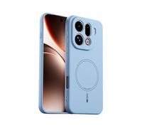 ILING Magnétique Coque pour Oppo Find X9 Pro 5G - Aimants Intégrés, Étui en Silicone Liquide Soyeuse et Douce au Toucher, Fine Anti-Traces Antichoc Housse, Bleu Ciel