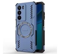 ILING Magnétique Coque pour Realme C71/Realme C73/Realme P3 Lite 4G, Compatible avec MagSafe, Très Mince Militaire Armure Antichoc Rigide PC Housse Doux Silicone TPU Bumper Étui (Bleu)