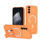ILING Magnétique Coque pour Realme C75 4G/14x 5G/P3x 5G/C75X 5G avec Protection de Caméra & Support Invisible, Étui Soyeuse et Douce au Toucher, Fine Anti-Traces Antichoc Housse, Orange