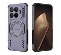 ILING Magnétique Coque pour Xiaomi 15T Pro 5G, Compatible avec MagSafe, Très Mince Militaire Armure Antichoc Rigide PC Housse Doux Silicone TPU Bumper Étui (Violet)