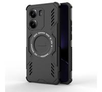 ILING Magnétique Coque pour Xiaomi POCO X7 Pro 5G, Compatible avec MagSafe, Très Mince Militaire Armure Antichoc Rigide PC Housse Doux Silicone TPU Bumper Étui (Noir)
