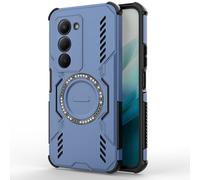 ILING Magnétique Coque pour Xiaomi Redmi 15 5G/4G, Compatible avec MagSafe, Très Mince Militaire Armure Antichoc Rigide PC Housse Doux Silicone TPU Bumper Étui (Bleu)