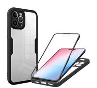 ILING Transparent Coque pour Vivo X300 5G, 360° Intégrale Protection Mode Très Mince Antichoc Étui avec L'écran Intégré, Dur PC + Silicone TPU Bumper Housse (Noir)