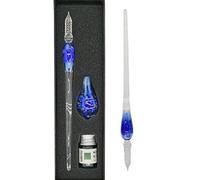 iLink Stylo plume en verre à tremper dans l'encre, pour l'art, l'écriture, les signatures - Décoration et cadeau d'affaires (3 pièces)