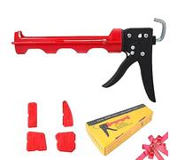 iLitLuk Pistolet à Calfeutrer Sans Goutte Applicateur de Pistolet à Silicone Rapport de Poussée de 15:1 Distributeur de Mastic Convient aux Cartouches de 310ml Avec Outils de Finition de Calfeutrage