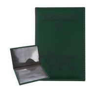 ILIYAH Étui pour passeport - Portefeuille de voyage - Pochette pour passeport britannique, vert foncé, Minimaliste
