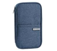 ILIYAH Pochette pour passeport familial pour 3 accessoires de voyage étanche, bleu marine, Décontracté