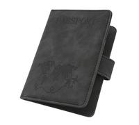 ILIYAH Protege Passeport Francais Etui Passeport Pochette Passeport Voyage Carte SIM et Fentes pour Cartes Etui Anti RFID Fermeture Magnétique(Noir)
