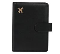 ILIYAH Protege Passeport Francais Pochette Passeport Voyage Blocage RFID Porte Passeport étui Passeport Fentes pour Cartes Porte-stylos Fermeture Magnétique(Noir)