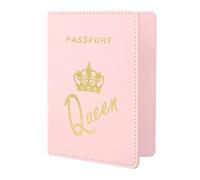 ILIYAH Protege Passeport Protection Francais - Pochette Passeport Etui de Voyage Cuir PU de Qualité Design Distinctif pour Hommes et Femmes(Rose Queen)