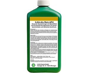 ILKA® - APU Alu Pur nettoyant abrasif effet lotus | 1 litre | pour l'aluminium thermolaqué et peint, comme les façades ou les fenêtres en aluminium | avec effet de ruissellement, protection UV