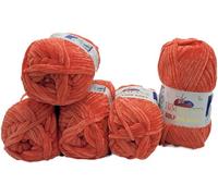 Ilkadim Export Himalaya Dolphin - 80312 - Lot de 5 pelotes de laine à tricoter pour bébé - 100 g - Couleur unie - 500 g au total - Super Bulky (saumon
