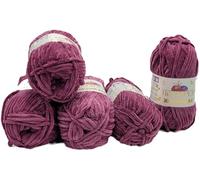 Ilkadim Export Himalaya Dolphin Lot de 5 pelotes de laine à tricoter pour bébé - 100 g - Couleur unie - 500 g au total - Super Bulky (baie 80338)
