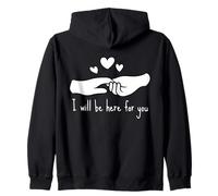 I'll Be Here for You Couple Romantique Tenant la Main Valentine Sweat à Capuche