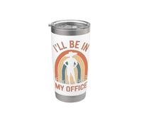 I'll Be In My Office Garden Jardinage rétro vieilli Gobelet isotherme en acier inoxydable double paroi