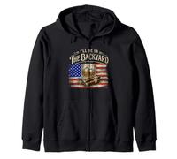 I'll Be in The Backyard Cigar and Bourbon Drapeau USA Vintage Sweat à Capuche