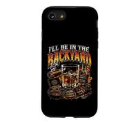 I'll Be in The Backyard Cigar and Bourbon Lovers Bootleg Coque pour iPhone SE (2020) / 7/8