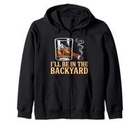 I'll Be in The Backyard Cigar Bourbon and Relax Lover Sweat à Capuche