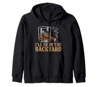 I'll Be in The Backyard Cigar Bourbon and Relax Vintage Sweat à Capuche