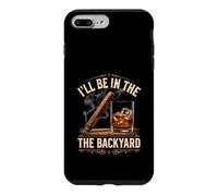I'll Be in The Backyard Funny Cigar and Bourbon Lovers Coque pour iPhone 7 Plus/8 Plus