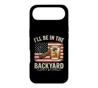 I'll Be in The Backyard Funny Cigar and Bourbon Lovers Coque pour iPhone Air