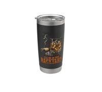 I'll Be In The Backyard Funny Cigar Bourbon Whiskey Lover Gobelet isotherme en acier inoxydable double paroi