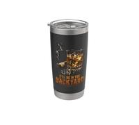 I'll Be In The Backyard Funny Cigar Bourbon Whiskey Lover Gobelet isotherme en acier inoxydable double paroi