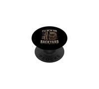 I'll Be in The Backyard Retro USA, Amateurs de cigares et de Bourbon PopSockets PopGrip Adhésif
