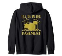 I'll Be in The Basement Batterie Humoristique pour batteurs Sweat à Capuche