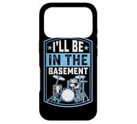 I'll Be in The Basement Drummer Drummer Coque pour iPhone 17 Pro
