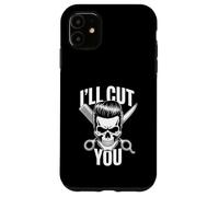 I'll Cut You Ciseaux de Coiffeur Crâne Peigne à Cheveux Coque pour iPhone 11