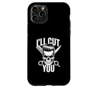 I'll Cut You Ciseaux de Coiffeur Crâne Peigne à Cheveux Coque pour iPhone 11 Pro