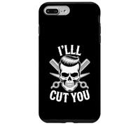 I'll Cut You Ciseaux de Coiffeur Crâne Peigne à Cheveux Coque pour iPhone 7 Plus/8 Plus