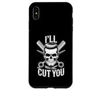 I'll Cut You Ciseaux de Coiffeur Crâne Peigne à Cheveux Coque pour iPhone XS Max
