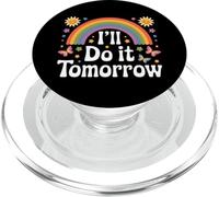 I'll Do It Tomorrow Funny Lazy Rainbow Retro PopSockets PopGrip pour MagSafe