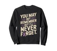 I'll Never Forget Ruban de Sensibilisation à la maladie d'Alzheimer Violet Sweatshirt
