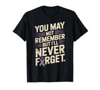 I'll Never Forget Ruban de Sensibilisation à la maladie d'Alzheimer Violet T-Shirt