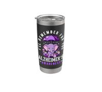 I'll Remember For You Elephant Alzheimer Support Gobelet isotherme en acier inoxydable double paroi