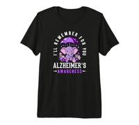 I'll Remember for You Elephant Alzheimer Support T-Shirt Haut de Gamme