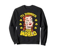 I'll Shamrock Your World, Une Fille Pop Art de la Saint-Patrick Sweatshirt