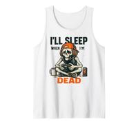 I'll Sleep When I'm Dead - Halloween Squelette Gaming Gamer Débardeur