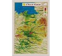 Ille et vilaine 31,5 x 21,5 cm - - Collectif - Georelief - Atlas / carte